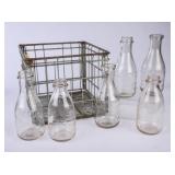 Biltmore Wire Crate w/Various Round Bottles