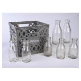Biltmore Plastic Crate w/Various Round Bottles