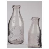 2 Biltmore Embossed Round Bottles w/Ribbon