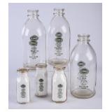6 Coble Dairy Square Milk Bottles