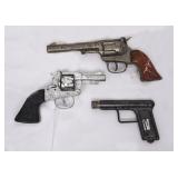3 Vintage Cap Guns: Hubley Rodeo, Super Tec, More