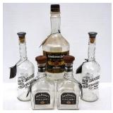 5 Jack Daniels Clear Glass Bottles