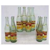 10 Royal Crown 10oz Green Glass Bottles