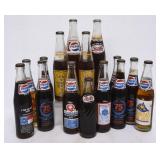 15 Pepsi Filled Clear Glass Bottles