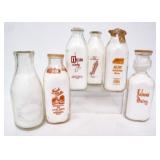 6 Northeast Quart Milk Bottles
