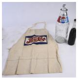 Pepsi Apron, 2 Liter & Filled Asheville Bottle