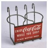 Coca-Cola Metal Shopping Cart 2 Bottle Holder