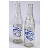 2 Donald Duck Clear Soda Bottles