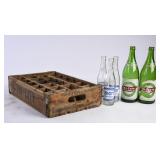 Tri-City Beverages Wood Crate & 5 Bottles