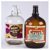 Nehi & Crush 1 Gallon Glass Syrup Bottles