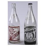 Jumbo & Amazone Painted Quart Soda Bottles