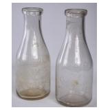 2 Good Will Dairies Morganton, NC Round Bottles