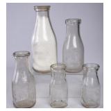 5 Henderson, NC Embossed Round Bottles