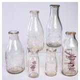 6 Catawba Dairy Hickory, NC Embossed Bottles