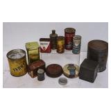 Lot of Vintage Household Products Tins
