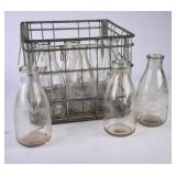 Biltmore Wire Crate w/9 Embossed Quart Bottles