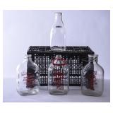 4 Gallon Milk Bottles & 1 Half Gallon
