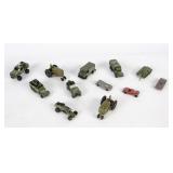 7 Hot Wheels Military Vehicles, 3 Tootsie Toy Cars