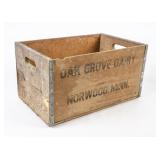 Oak Grove Dairy, Norwwod, MN Wooden Crate