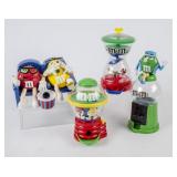 4 Plastic M&M Candy Dispensers