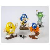 4 Plastic M&M Candy Dispensers