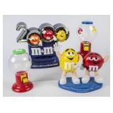 4 Plastic M&M Candy Dispensers