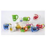 10 Ceramic M&M Mugs & 1 Plastic Cup