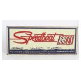 Mummert "Speedboat Races" Metal Sign