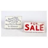 Andy Rooney Porcelain Sign & 
