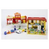 Vintage Fisher Price Village, Hospital & More