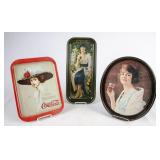 3 Coca-Cola Reproduction Metal Trays