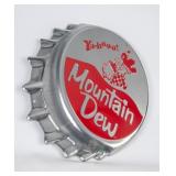 Ya-hooo! Mountain Dew Metal Bottle Cap Sign