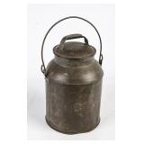 Vintage Metal Cream Can with Lid