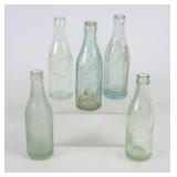 5 GA Green Glass Straight Side Bottles