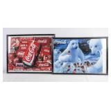 2 Framed Coca-Cola Puzzles