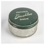 Mennen Brushless Shave Glass Jar w/Metal Lid