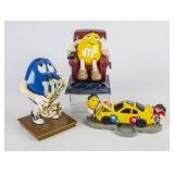 3 M&M Plastic Candy Dispensers