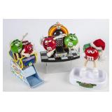 3 M&M Plastic Candy Dispensers