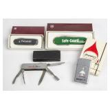 3 Pocket Knives & Zippo Lighter
