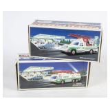 2 NIB HESS Battery Operated Plastic Vehicles