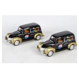 2 Golden Wheel Pepsi 1940 Ford Die Cast Banks
