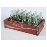 24 Cell Wooden Coke Crate w/ Bottles