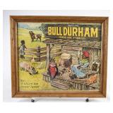 Framed Bull Durham Smoking Tobacco Ad