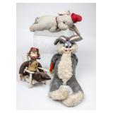 Vintage Monkey & Chair & Plush Bugs Bunny & Dumbo