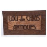 Wooden Antiques Sign
