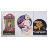 3 1950s Beverage Cardboard Advertisements