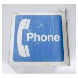 Metal Phone Booth Sign