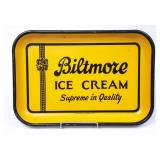 Biltmore Ice Cream Yellow/Black Metal Tray