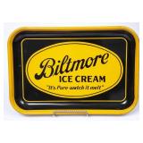 Biltmore Ice Cream Yellow/Black Metal Tray