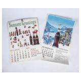 1969 & 1975 Coca-Cola Wall Calendars